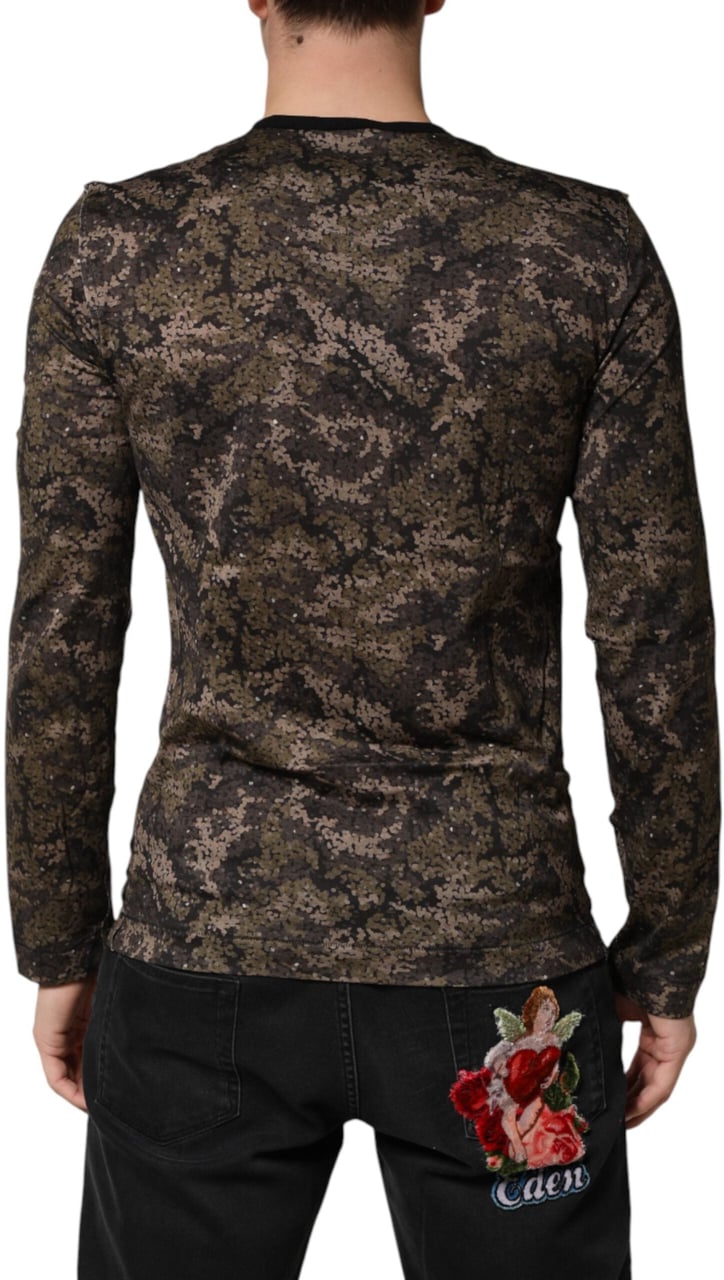 Dolce & Gabbana Multicolor Camouflage Long Sleeves T-shirt Divers
