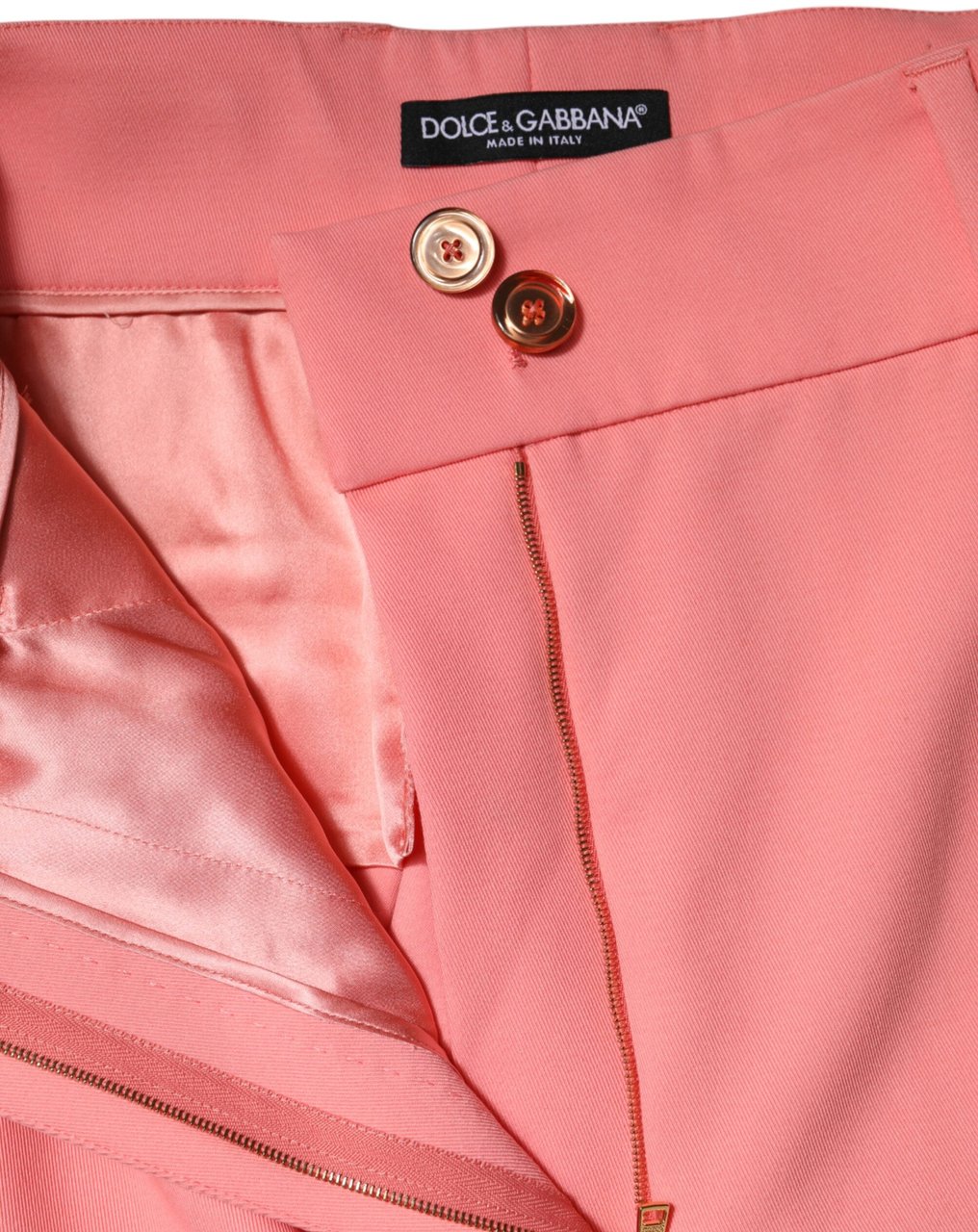 Dolce & Gabbana Pink High Waist Dress Tapered Pants Roze