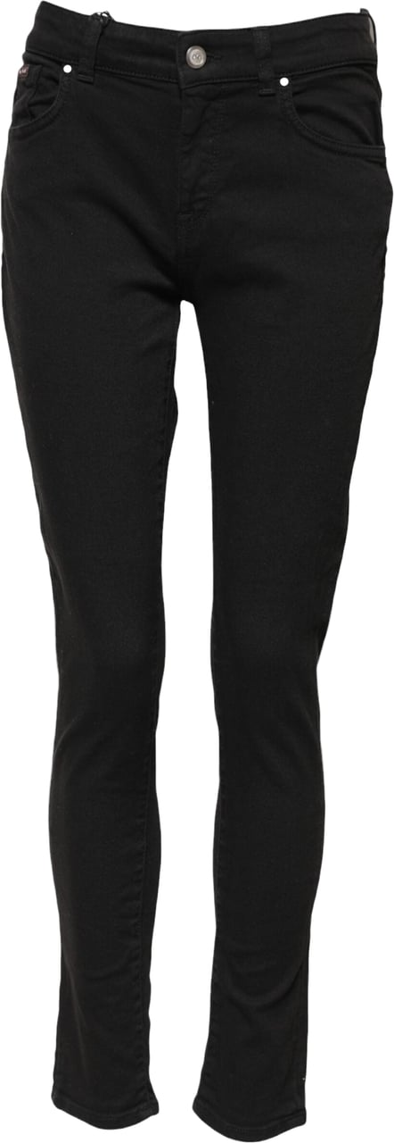 Dolce & Gabbana Black Cotton Skinny Mid Waist Denim Jeans Zwart