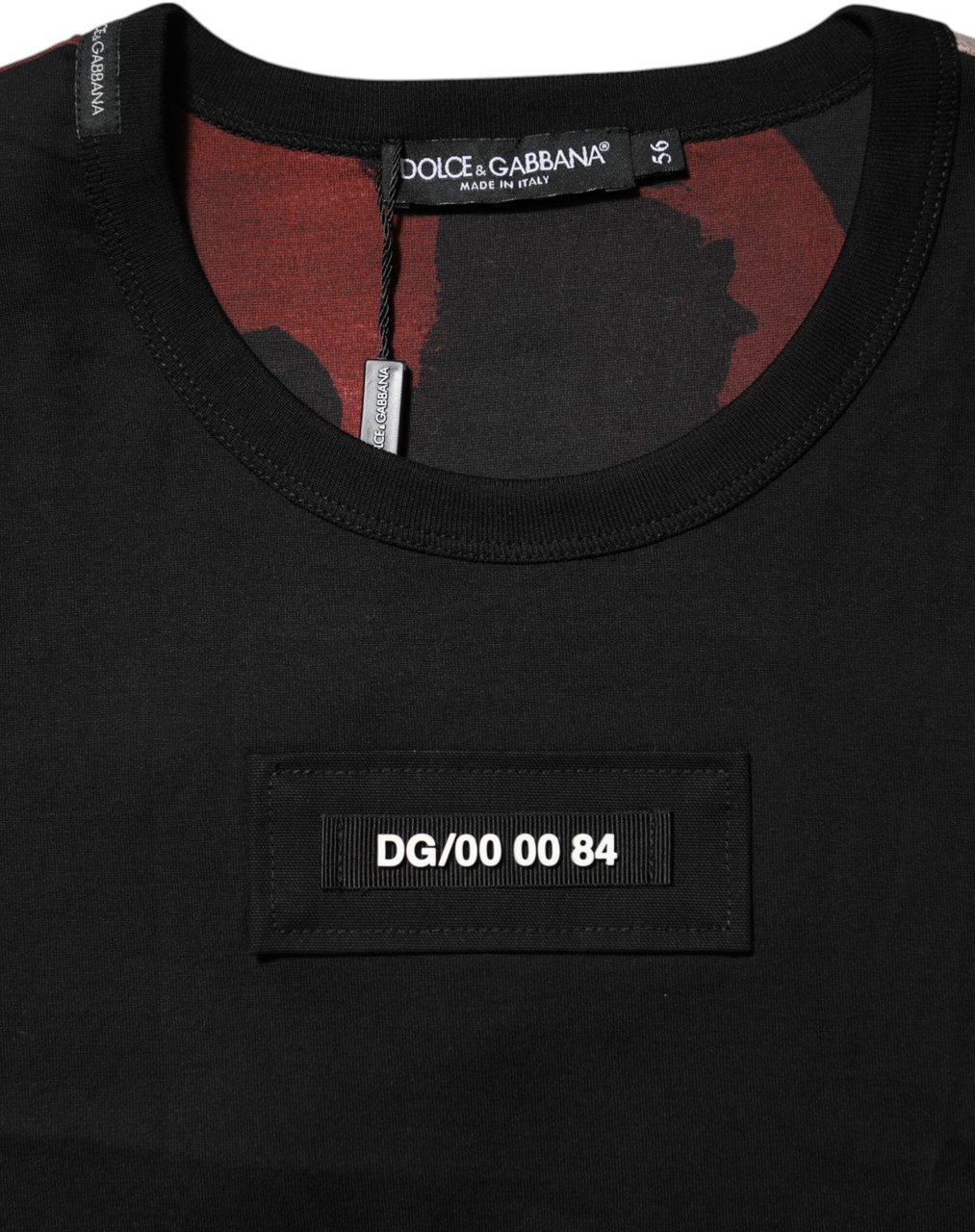 Dolce & Gabbana Multicolor Camouflage Crew Neck T-shirt Zwart