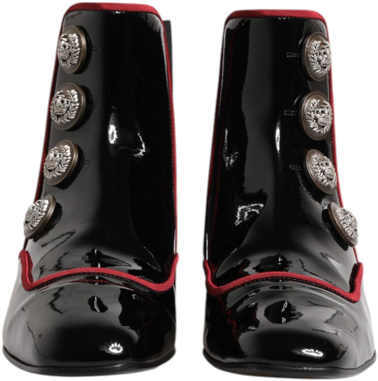 Dolce & Gabbana Black Jackie Buttoned Chelsea Boots Shoes Zwart