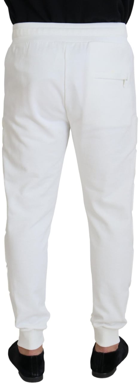 Dolce & Gabbana White Sport Logo Cotton Sweatpants Trousers Pants Wit
