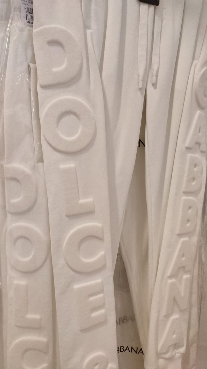 Dolce & Gabbana White Sport Logo Cotton Sweatpants Trousers Pants Wit