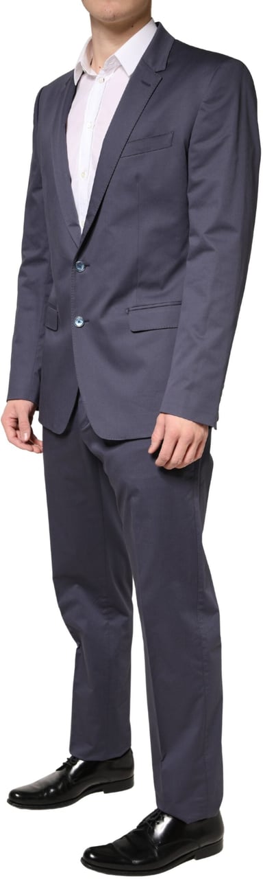 Dolce & Gabbana Blue Single Breasted MARTINI 2 Piece Suit Blauw