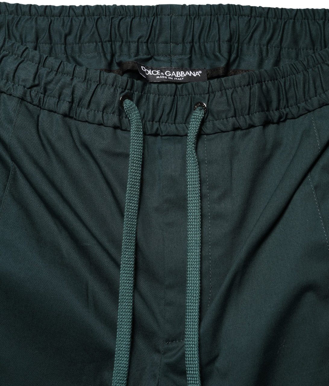 Dolce & Gabbana Green Cotton Skinny Men Jogger Trouser Pants Groen