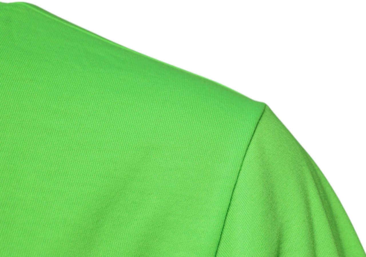 Dolce & Gabbana Green Logo Polyester Crew Neck T-shirt Groen