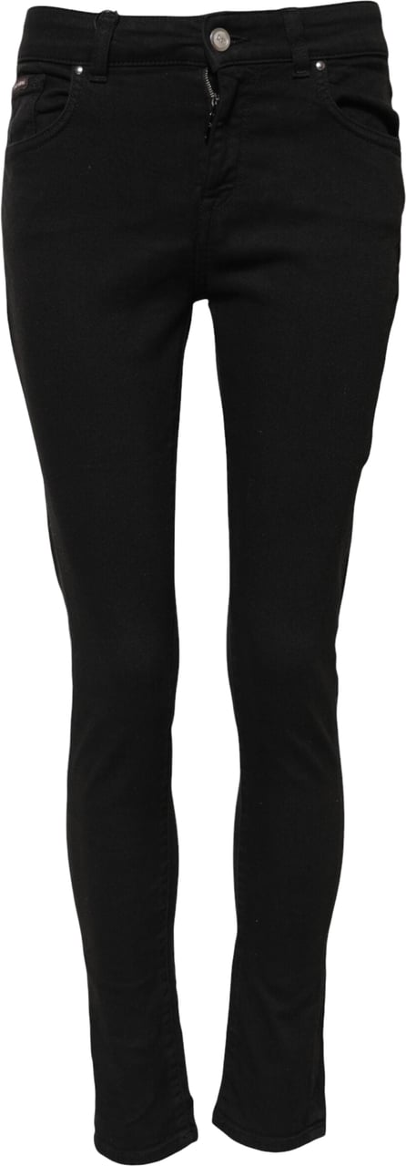 Dolce & Gabbana Black Cotton Casual Skinny Denim Jeans Zwart