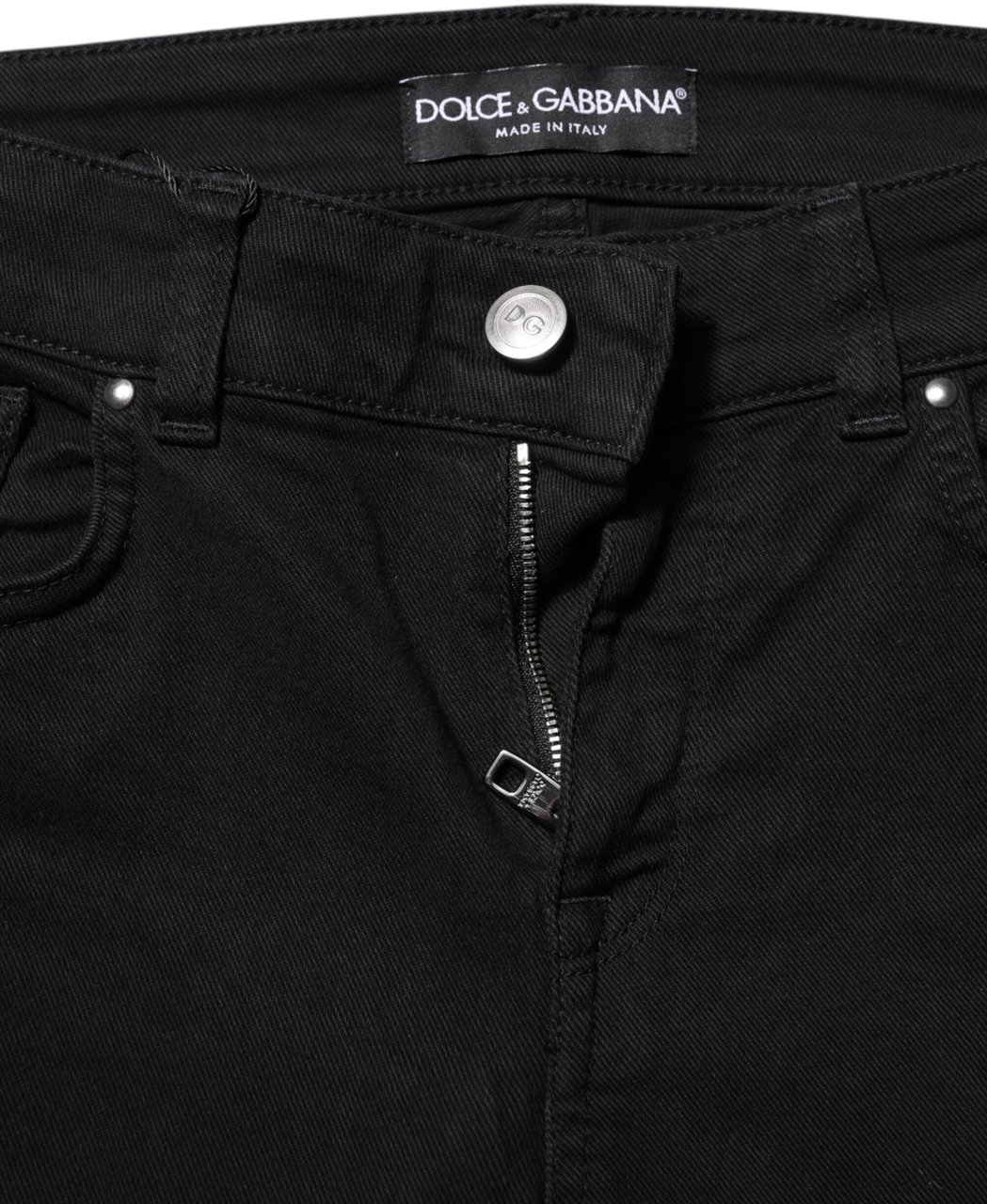 Dolce & Gabbana Black Cotton Casual Skinny Denim Jeans Zwart