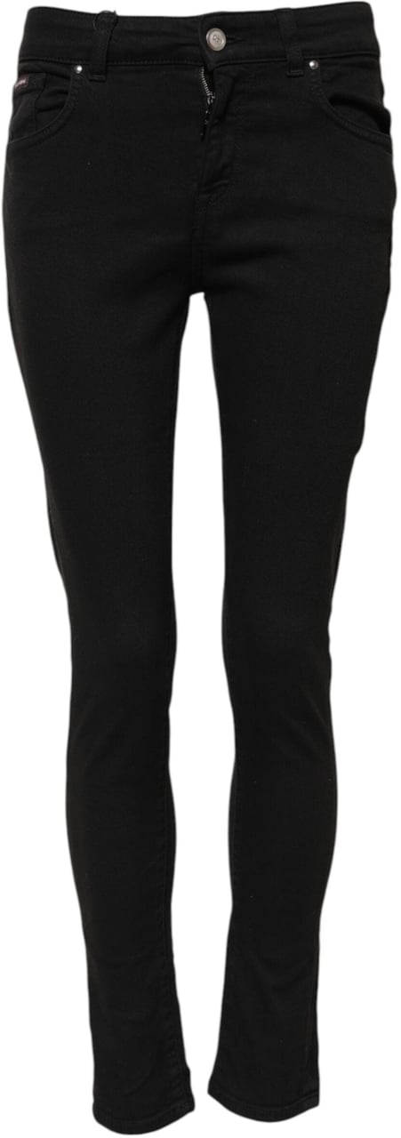 Dolce & Gabbana Black Cotton Casual Skinny Denim Jeans Zwart