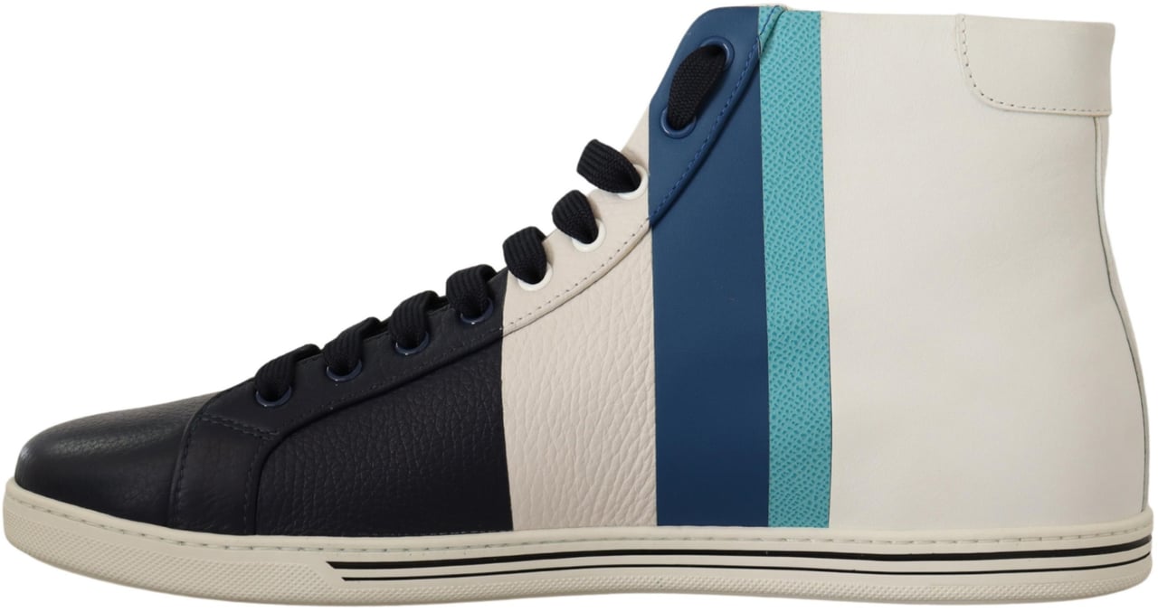 Dolce & Gabbana Multicolor Leather Mid Top Sneakers Shoes Divers