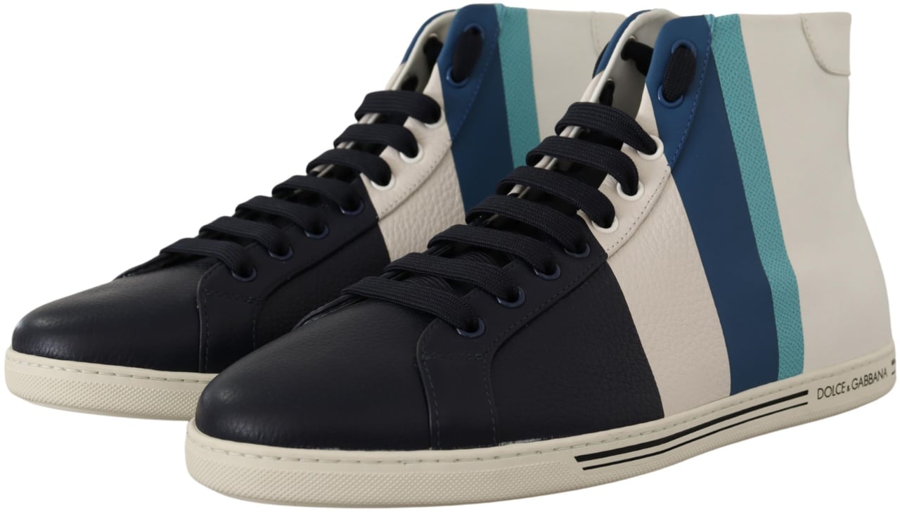Dolce & Gabbana Multicolor Leather Mid Top Sneakers Shoes Divers