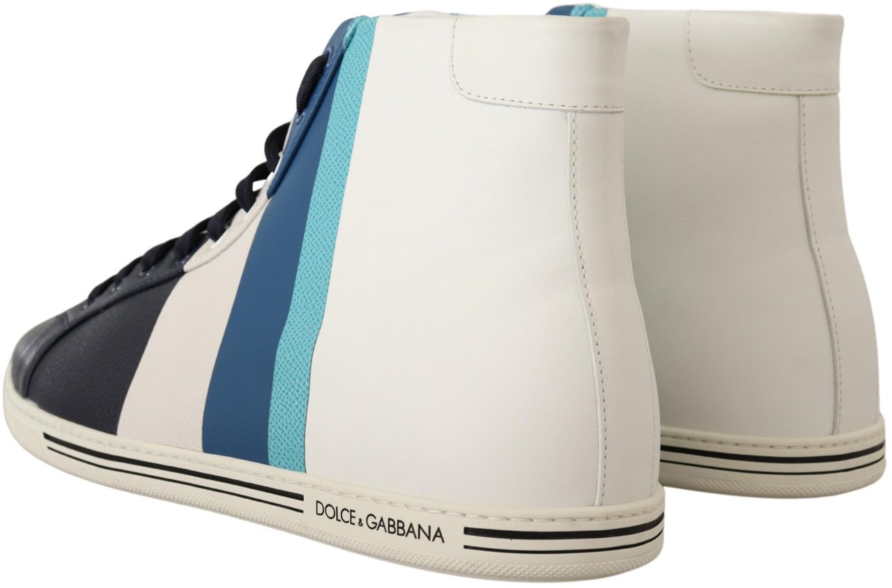 Dolce & Gabbana Multicolor Leather Mid Top Sneakers Shoes Divers