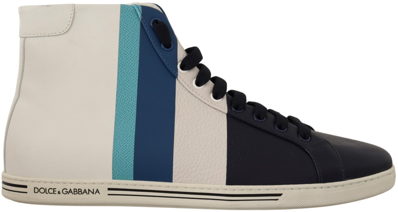 Dolce & Gabbana Multicolor Leather Mid Top Sneakers Shoes Divers