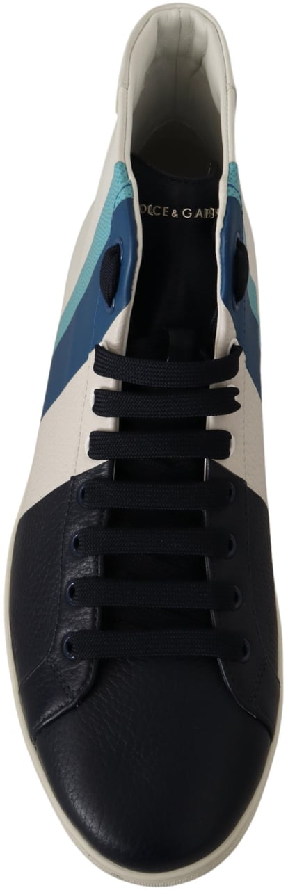 Dolce & Gabbana Multicolor Leather Mid Top Sneakers Shoes Divers