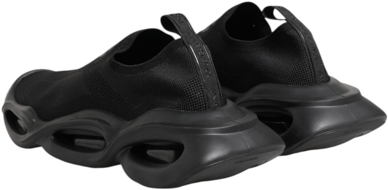 Dolce & Gabbana Black Slip On Wave Low Top Sneakers Shoes Zwart