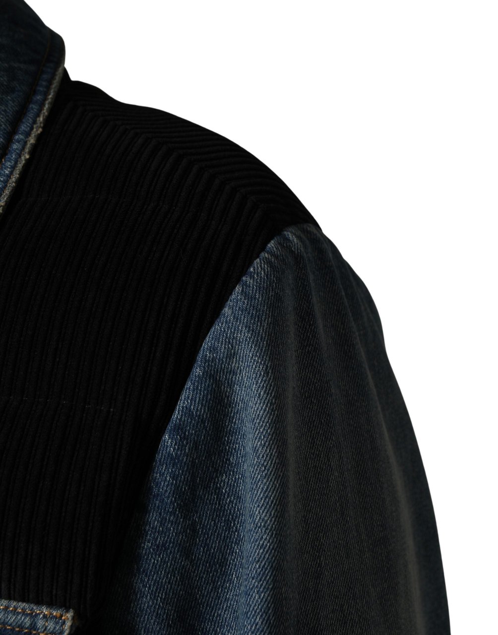 Dolce & Gabbana Black Blue Cotton Denim Blouson Men Jacket Divers