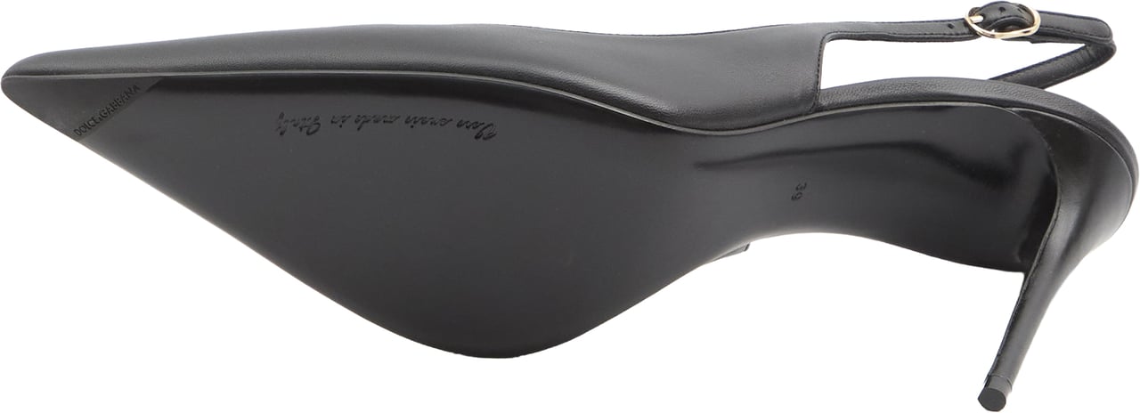 Dolce & Gabbana Slingback Pumps in silk nappa Zwart