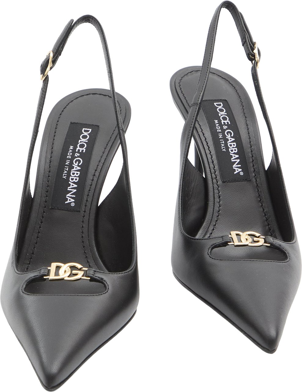 Dolce & Gabbana Slingback Pumps in silk nappa Zwart