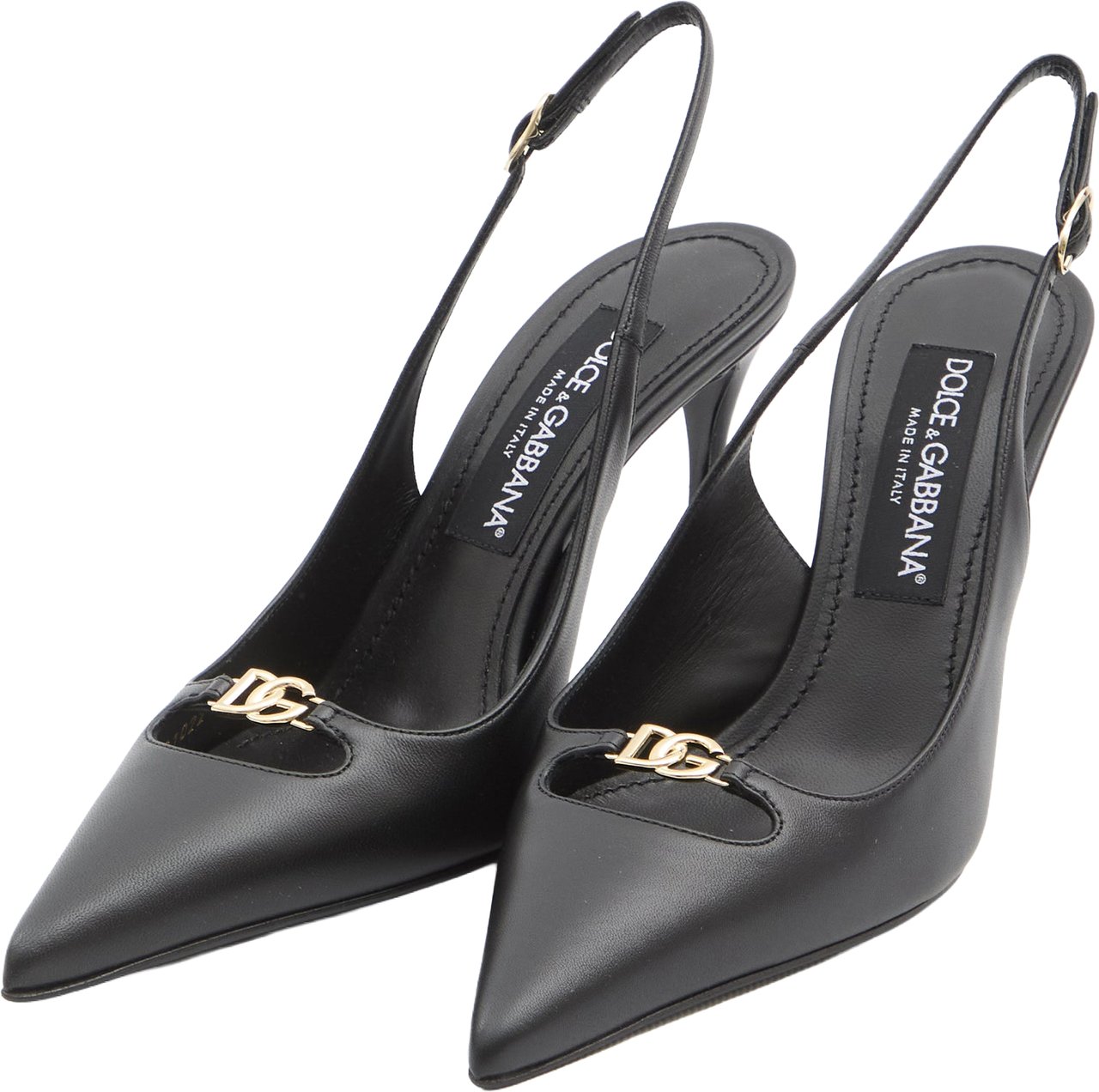 Dolce & Gabbana Slingback Pumps in silk nappa Zwart
