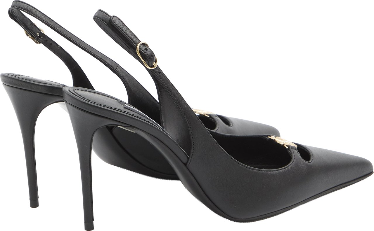 Dolce & Gabbana Slingback Pumps in silk nappa Zwart