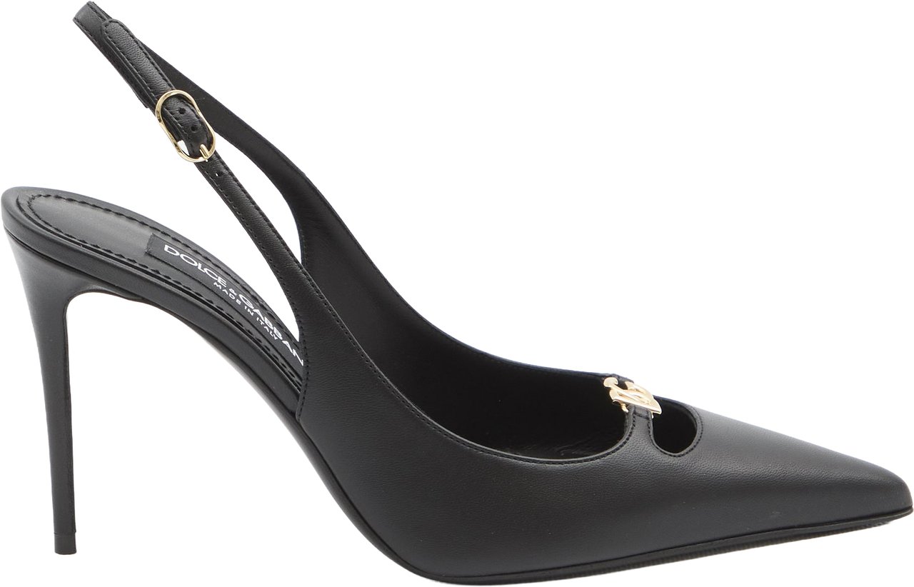 Dolce & Gabbana Slingback Pumps in silk nappa Zwart
