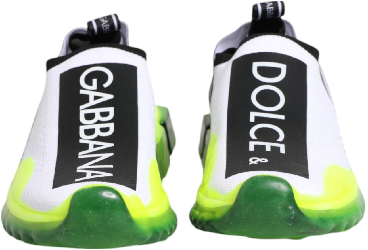 Dolce & Gabbana Black White Slip On Sorrento Sneakers Shoes Wit