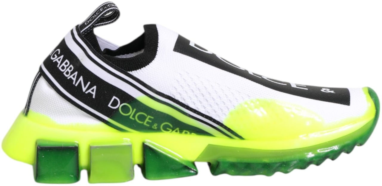 Dolce & Gabbana Black White Slip On Sorrento Sneakers Shoes Wit