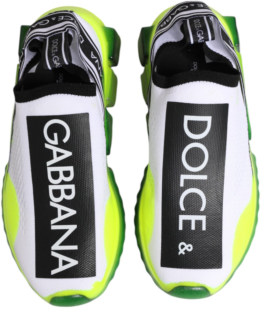 Dolce & Gabbana Black White Slip On Sorrento Sneakers Shoes Wit