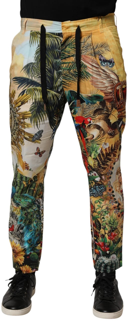 Dolce & Gabbana Multicolor Tropical King Lounge Trouser Pants Divers