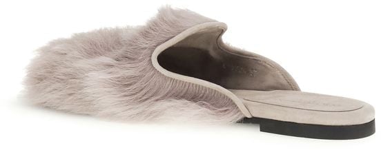 Dolce & Gabbana Gray Lamb Ovis Aries Aries Mules Grijs