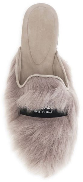 Dolce & Gabbana Gray Lamb Ovis Aries Aries Mules Grijs
