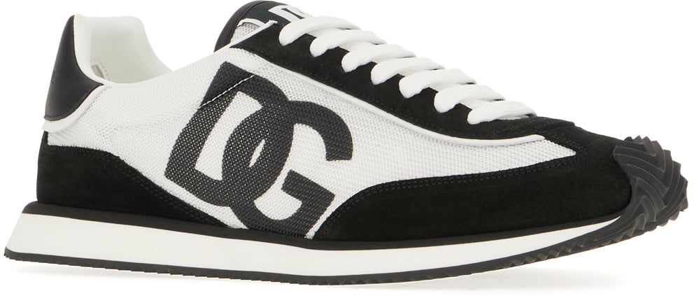 Dolce & Gabbana Two-tone suede and mesh DG Aria sneakers Divers