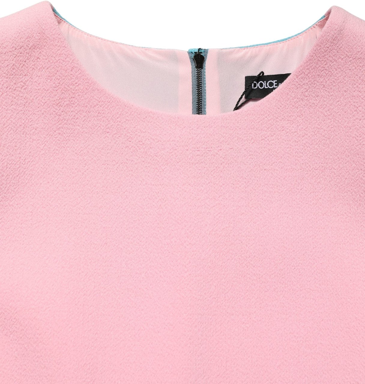 Dolce & Gabbana Pink Blue Wool Sleeveless Shift Mini Dress Divers