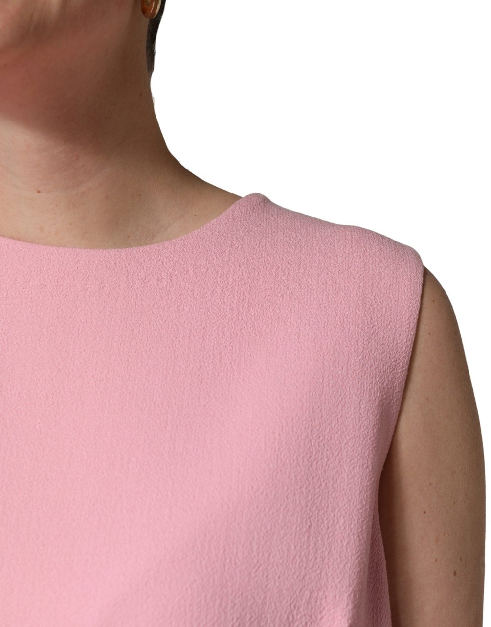 Dolce & Gabbana Pink Blue Wool Sleeveless Shift Mini Dress Divers