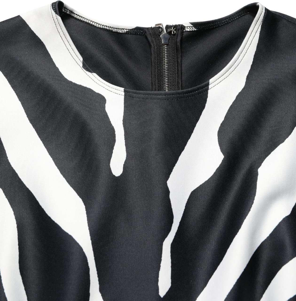 Dolce & Gabbana Black White Polyester Zebra Pattern Jumpsuit Divers