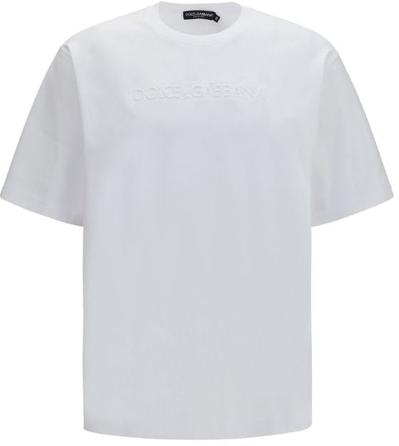Dolce & Gabbana White Cotton T-Shirt Wit