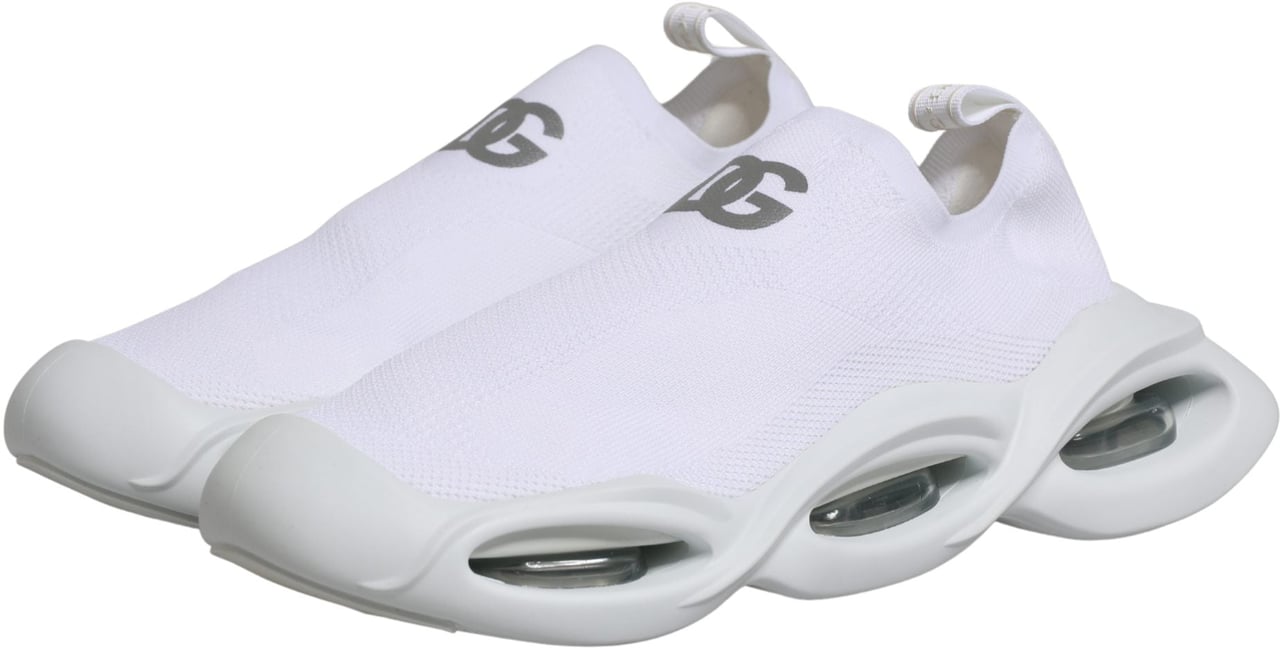 Dolce & Gabbana White Slip On Wave Low Top Sneakers Shoes Wit