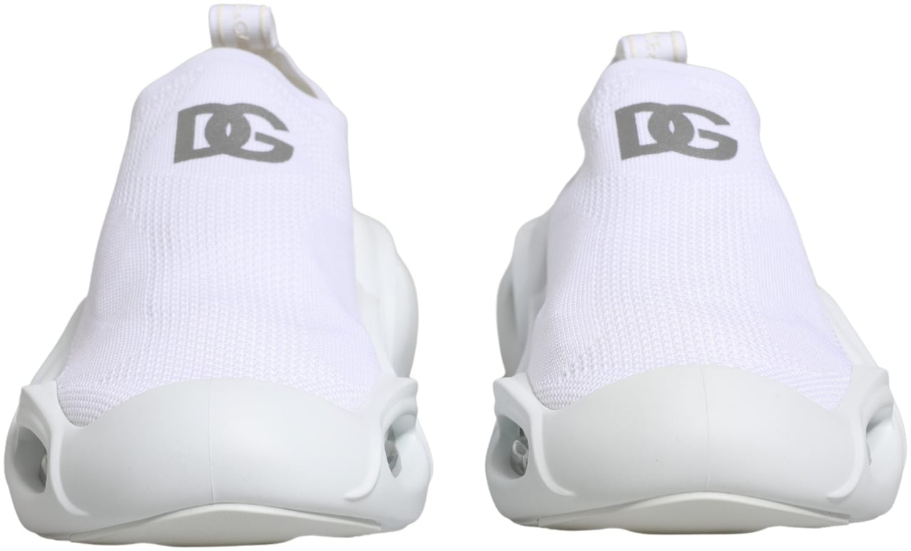 Dolce & Gabbana White Slip On Wave Low Top Sneakers Shoes Wit
