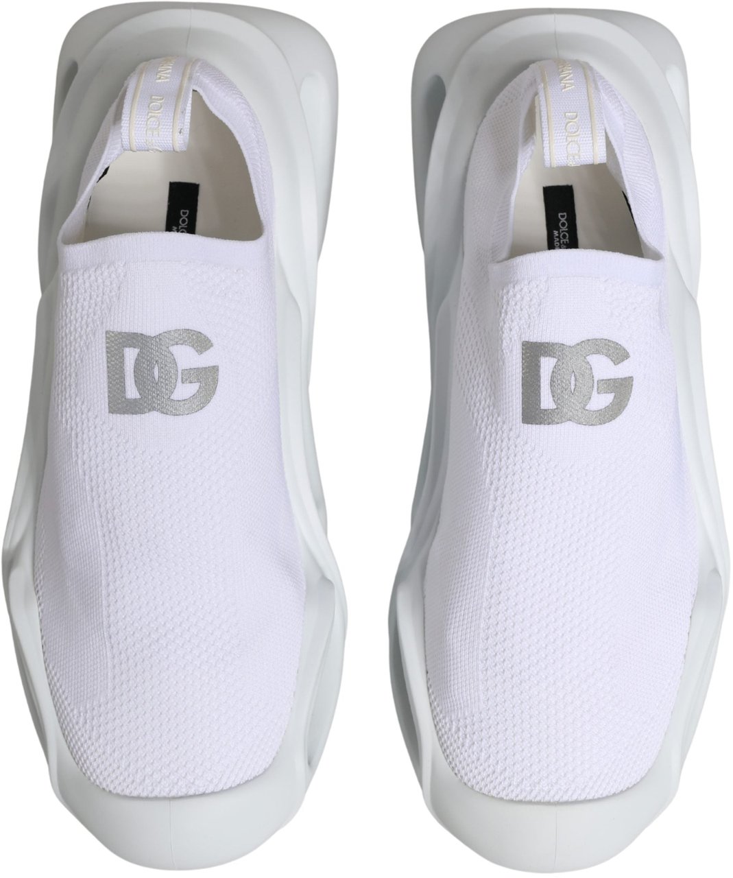 Dolce & Gabbana White Slip On Wave Low Top Sneakers Shoes Wit