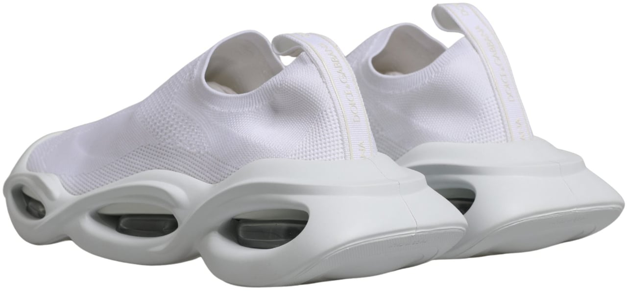Dolce & Gabbana White Slip On Wave Low Top Sneakers Shoes Wit
