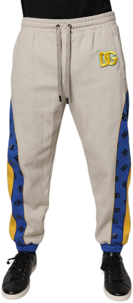Dolce & Gabbana Multicolor Cotton DG Jogger Sweatpants Pants Divers