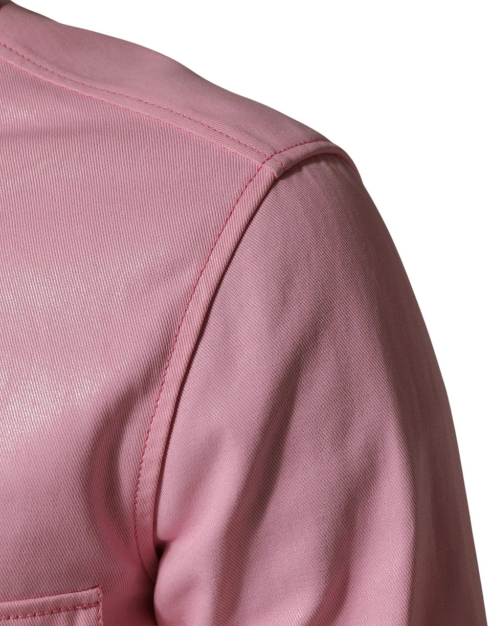Dolce & Gabbana Pink Cotton Collared Men Button Down Shirt Roze