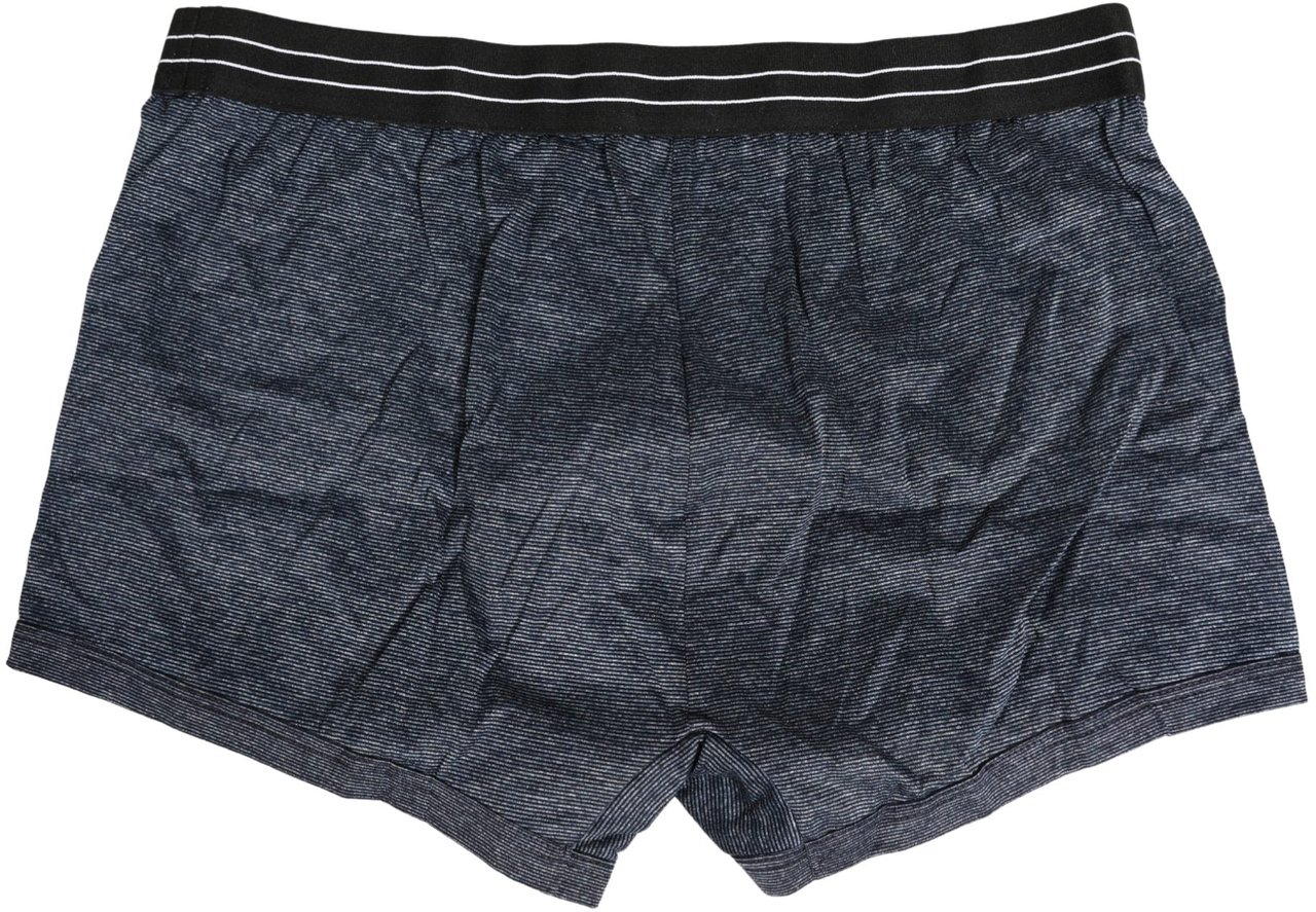 Dolce & Gabbana Dark Blue Logo Cotton Regular Boxer Underwear Blauw