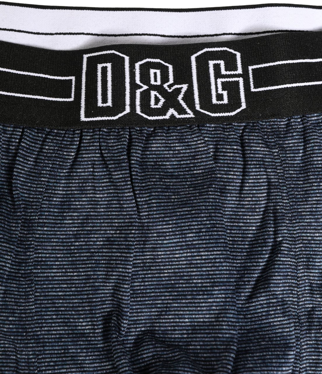 Dolce & Gabbana Dark Blue Logo Cotton Regular Boxer Underwear Blauw