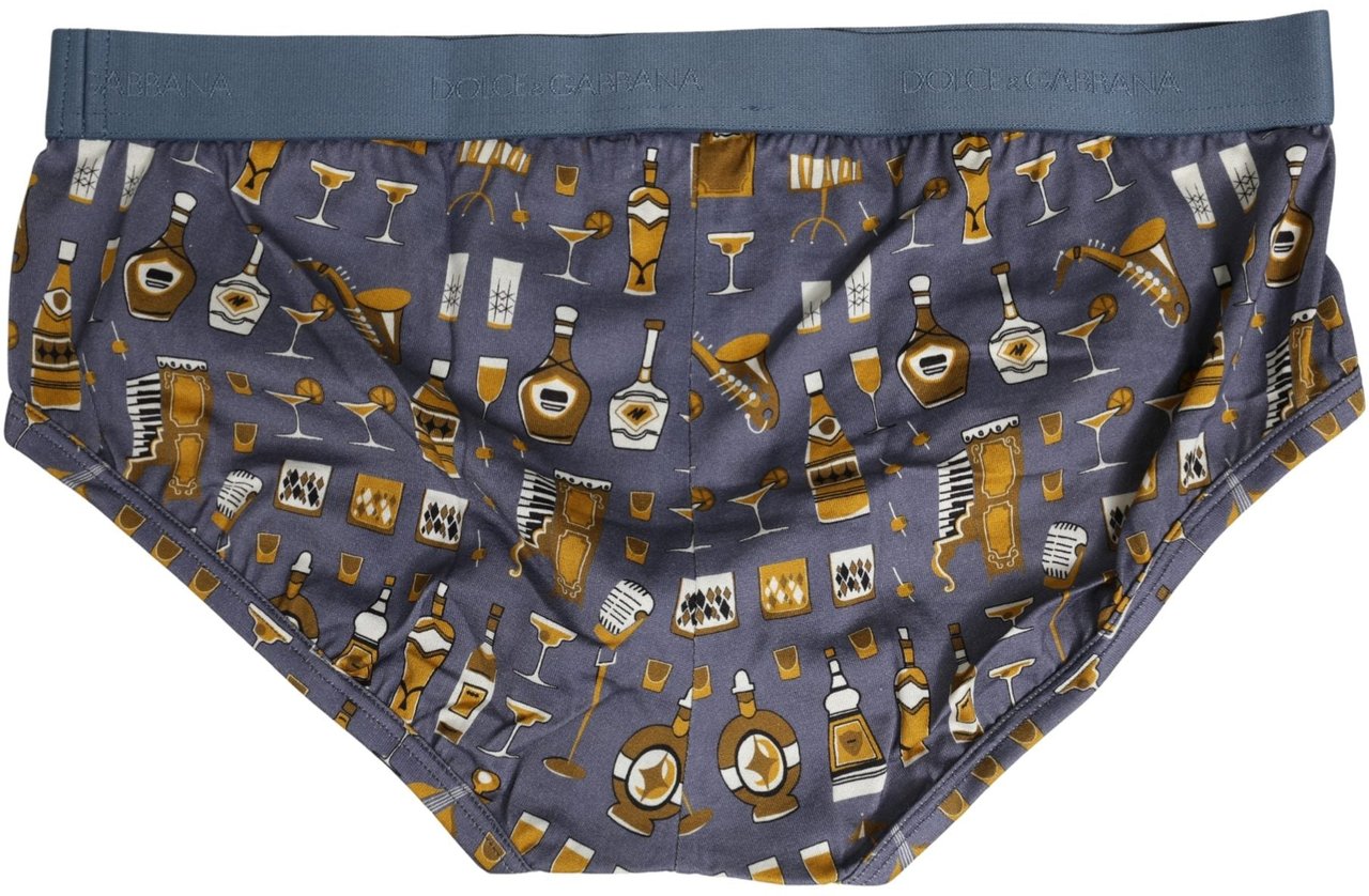 Dolce & Gabbana Gray Jazz Cocktail Men Brando Brief Underwear Grijs