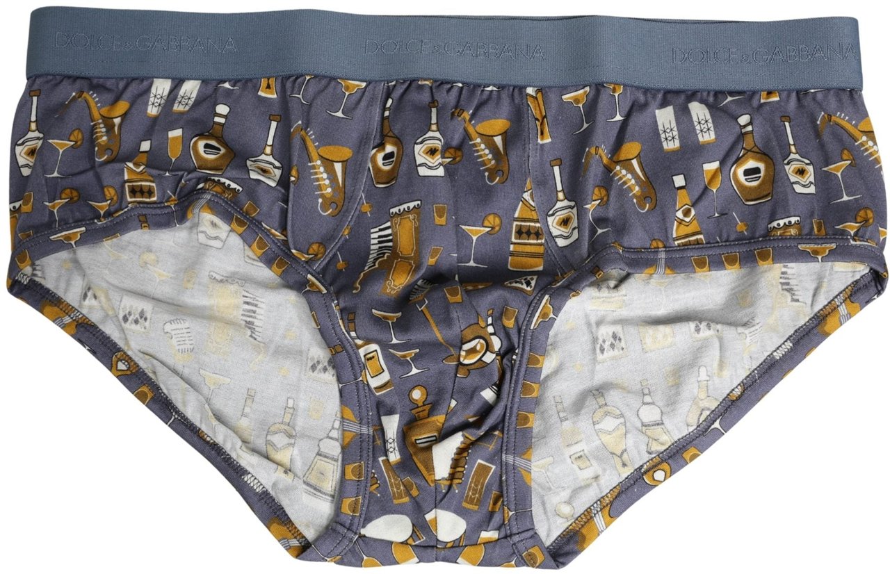 Dolce & Gabbana Gray Jazz Cocktail Men Brando Brief Underwear Grijs
