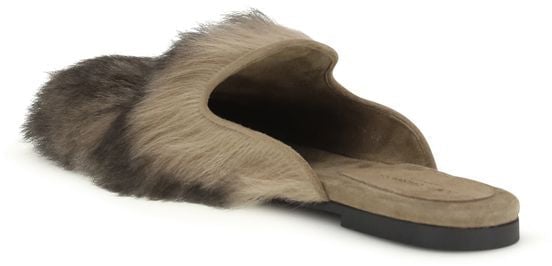Dolce & Gabbana Gray Lamb Ovis Aries Aries Mules Grijs
