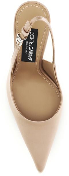 Dolce & Gabbana Beige Silk High Heel Pumps Beige