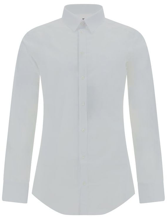 Dolce & Gabbana Dolce & Gabbana White Elastane Dress Shirt Wit