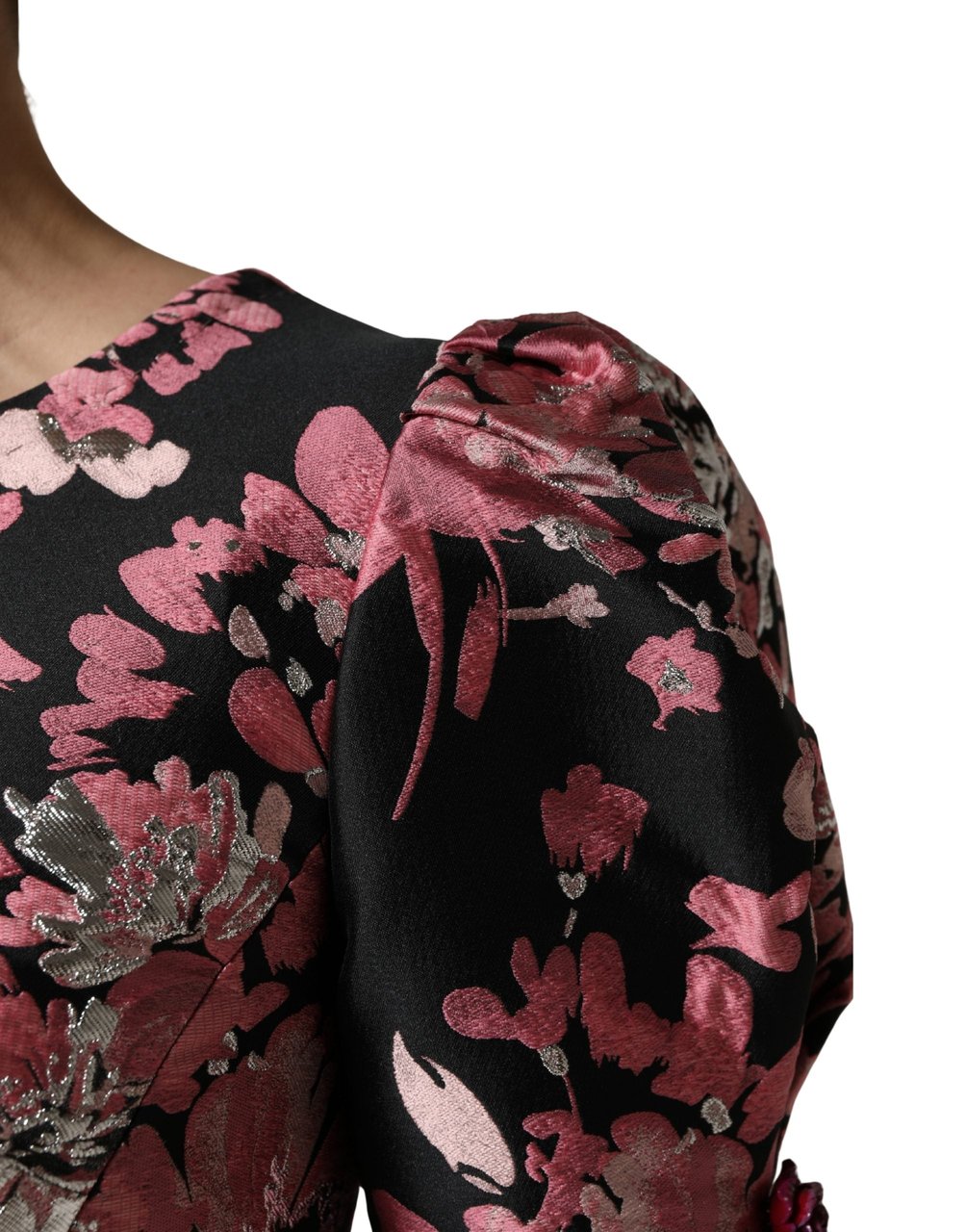 Dolce & Gabbana Multicolor Floral Brocade A-line Mini Dress Divers